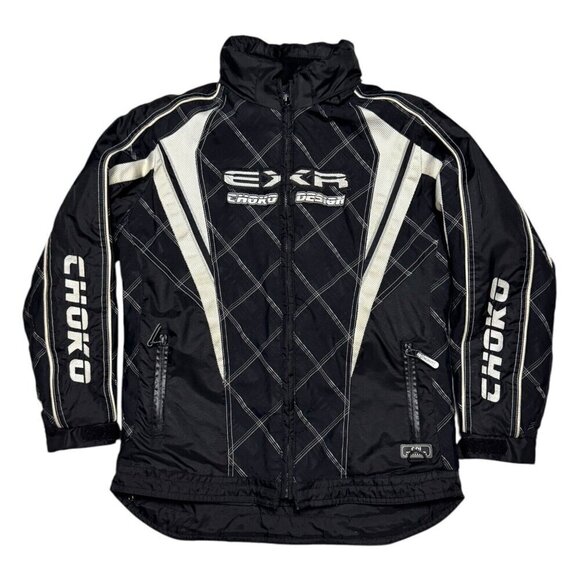 CHOKO DESIGN EXR RACING VINTAGE Y2K Winter Ski-Doo Snow Jacket Coat Womens 14 - Picture 1 of 8